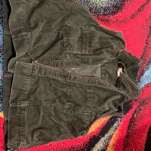 Green sleeveless jacket